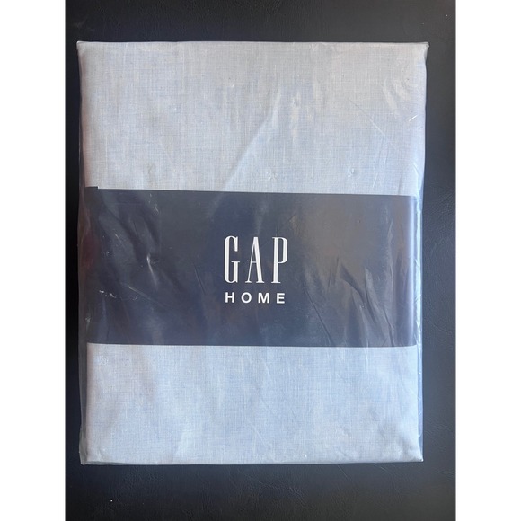 Gap Home Other - Gap Home Organic Cotton Window Curtain Pair Blue Chambray 48 x 63 2 Panels NEW